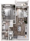 1BR 1BA (686 SF)